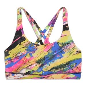 Lululemon energy bra rainbow raver 8